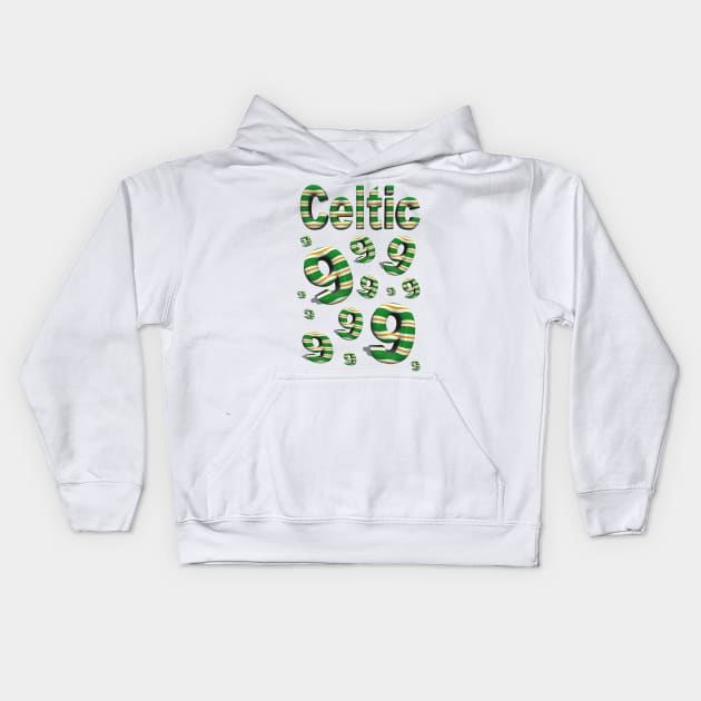 Celtic 9 in a row Kids Hoodie by Grant's Pics